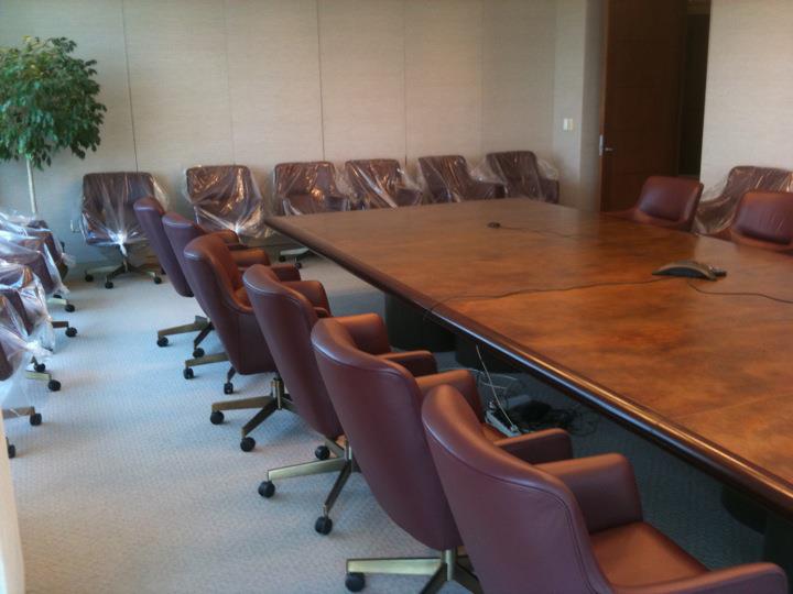 Conference Room Office Chairs Refinished by New Life Service Company of Dallas at www.newlifeservice.net